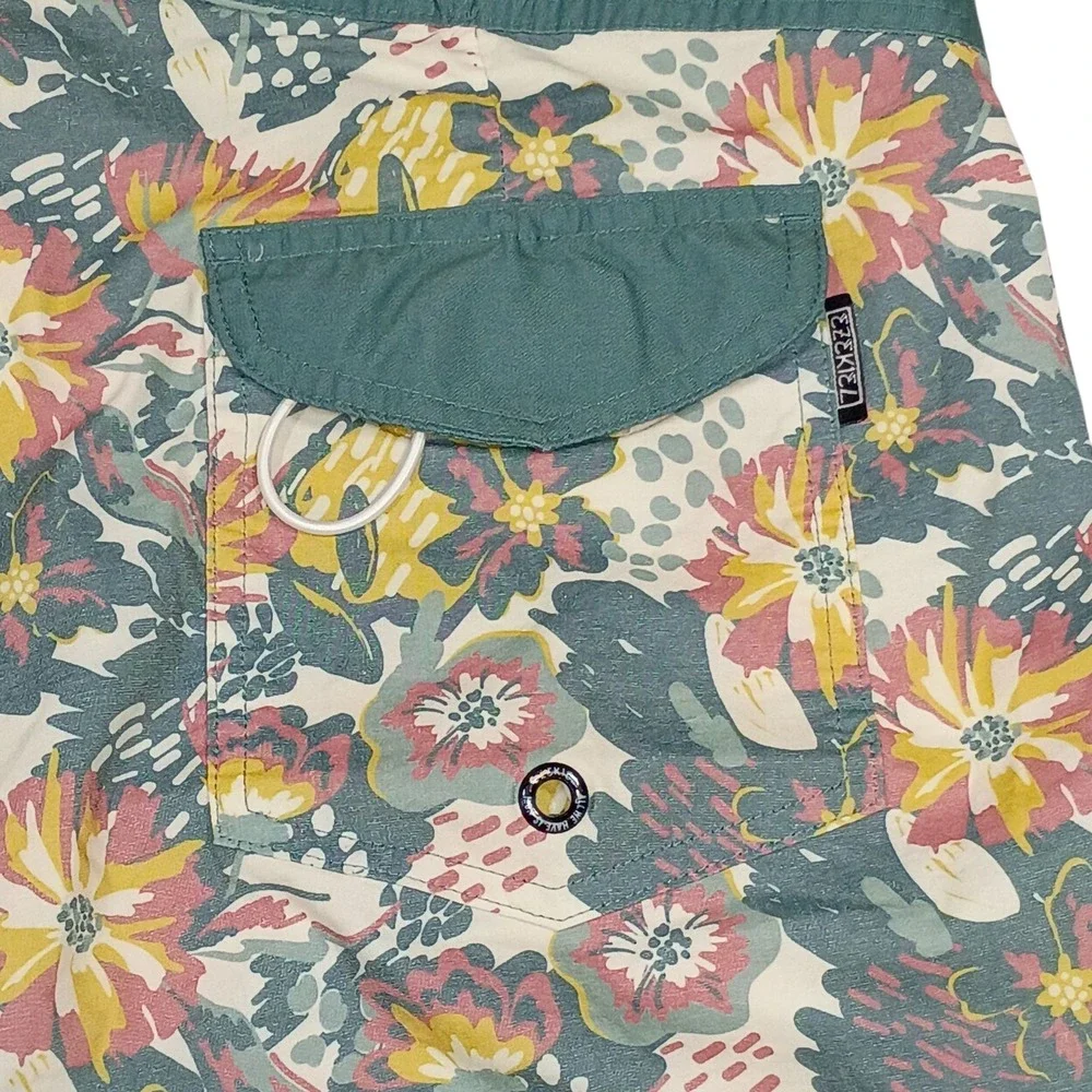 Ezekiel Shorts Mens 38 Multicolor Swim Trunks Floral Drawstring‎ Surf Tropical